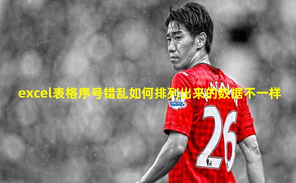 excel表格序号错乱如何排列出来的数据不一样
