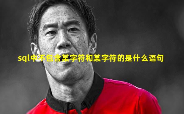 sql中不包含某字符和某字符的是什么语句