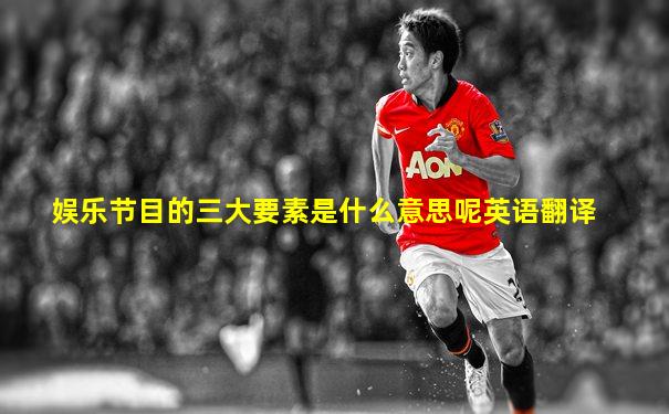 娱乐节目的三大要素是什么意思呢英语翻译