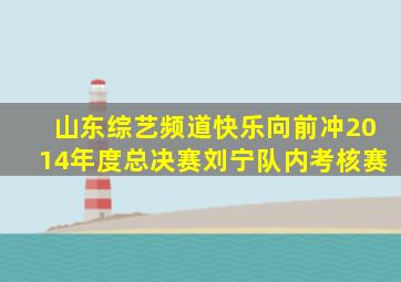山东综艺频道快乐向前冲2014年度总决赛刘宁队内考核赛